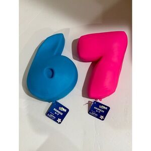 Toymendous Squeeze 6 7 Squishy Brand New- BLUE/PINK